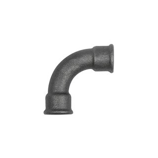 Bogen 2, 90°, lang, Rp 1/4 i., Rp 1/4 i., Temperguss schwarz