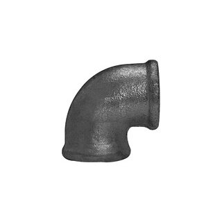 Winkel 90, 90°, Rp 3/4 i., Rp 3/4 i., Temperguss schwarz