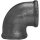Winkel 90, 90°, Rp 3/4 i., Rp 3/4 i., Temperguss schwarz