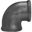 Winkel 90, 90°, Rp 2 i., Rp 2 i., Temperguss schwarz