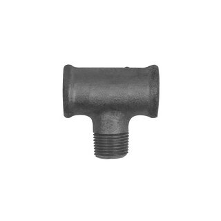 T-Stück 133, Rp 3/8 i., R 3/8 a., Rp 3/8 i., Temperguss schwarz