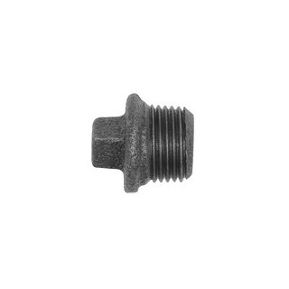 Stopfen 290, mit Rand, R 1 a. Temperguss schwarz