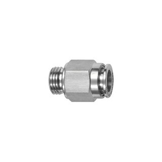 Gerade Steckverschraubung G 1/8 a., Schlauch-Außen-Ø 8, ES 1.4404
