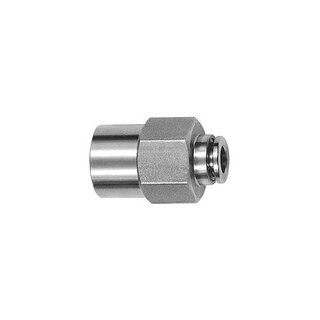 Gerade Steckverschraubung, G 1/4 i., Schlauch-Ø 8, ES 1.4404
