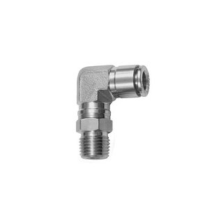 L-Steckverschraubung, drehbar, R 1/8 a., Schlauch-Ø 4, ES 1.4404