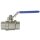 Edelstahlkugelhahn, 2-teilig, Baulänge nach DIN 3202-M3, G 1