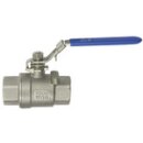 Edelstahlkugelhahn, 2-teilig, Baulänge nach DIN...