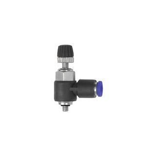 Drosselrückschlagventil Blaue Serie mini, Abluftdros., M5a. Ø4mm