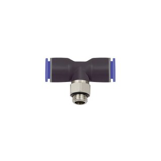 T-Steckverschraubung Blaue Serie, drehbar, G 3/8 außen Ø 14 mm