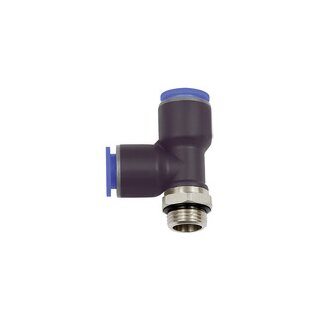 T-Steckverschr. Blaue Serie, L-Form, drehbar, G 1/2 a., Ø14mm
