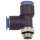 T-Steckverschr. Blaue Serie, L-Form, drehbar, G 1/2 a., Ø14mm