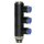 L-Mehrfachverteiler Blaue Serie, 3-fach, drehbar, G 1/4 a. Ø4mm