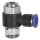 Drosselrückschlagventil Blaue Serie, Abluftdros., R 1/4 a. Ø4mm