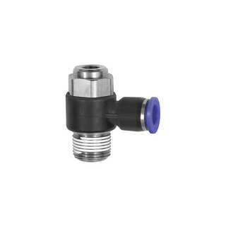 Drosselrückschlagventil Blaue Serie Abluftdros., R 1/4 a. Ø10mm