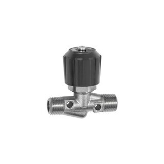 Nadelventil, Messing vernickelt, AG/AG, R 3/8, DN 8