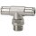 T-Steckverschraubung metallica drehbar, G 3/8 a., Schlauch-Ø 14