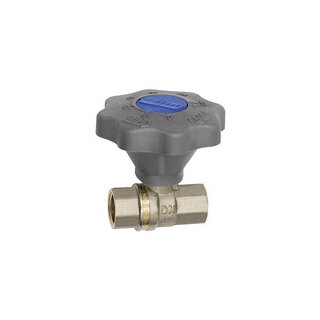 Kugelhahn, Feineinstellung, Messing vernickelt/blank, Rp 1 1/4