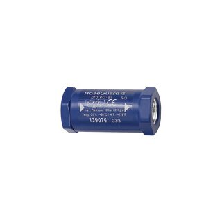Schlauchbruchsicherung Hose Guard, Alu/Polyacetat, G 3/8 IG/IG