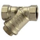 Schmutzfänger, Messing vernickelt, G 3/8, DN 10, MW...