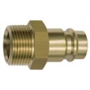 Nippel für Kupplungen NW 19, Messing blank, G 3/4 AG