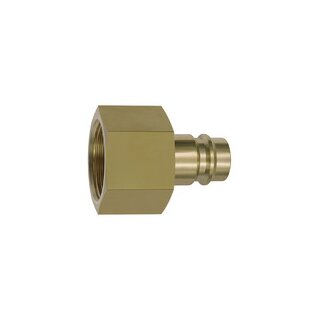 Nippel für Kupplungen NW 19, Messing blank, G 1 IG