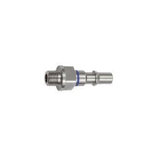 Unverwechselbarer Nippel NW 6, ISO 6150 C, G 1/4 AG, blau