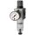 Filterregler FUTURA-mini, PC-Beh., Stand.manometer, HA, G 1/4, 0,5-8