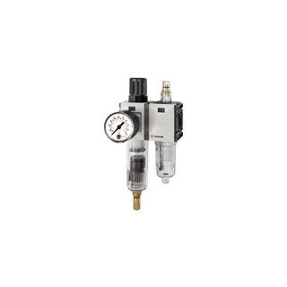WE 2-tlg. FUTURA-mini, PC-Beh., Stand.manometer, G1/4, 0,5-10, VA-NC
