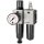 WE 2-tlg. FUTURA-mini, Metallb., Stand.manometer, G 1/4, 0,5-10, HA