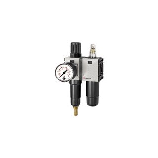 WE 2-tlg. FUTURA-mini, Metallb., Stand.manometer, G 1/4, 0,5-10, VA
