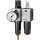 WE 2-tlg. FUTURA-mini, Metallb., Stand.manometer, G 1/4, 0,5-10, VA