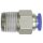 Gerade Steckverschraubung Blaue Serie mini, R 1/8 a., Schl.-Ø 6