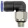 L-Steckverschraubung Blaue Serie mini, drehbar, M3