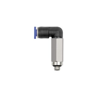 L-Steckverschraubung Blaue Serie mini, lang, drehbar, M6