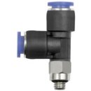 T-Steckverschraubung Blaue Serie mini, L-Form, drehbar, M6