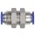 Schott-Steckverbindung Blaue Serie mini, M10x1,0, Schlauch-Ø 4