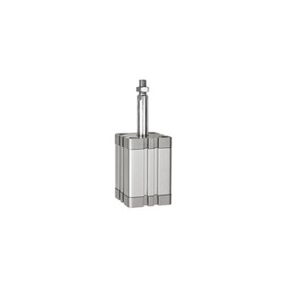 Kompaktzylinder,  einfachw., AG, ausgef., Ø32, Hub10, G1/8, ISO21287