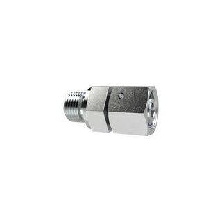 Einstellbare gerade Einschraubverschraubung, M10x1,0a., Rohr-AØ6mm, Stahl verz.