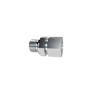 Gerade Einschraubverschraubung, M26 a., Rohr-Ø 22, Stahl verz.