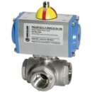 Edelstahl-Kugelhahn, pneumat. Stellantrieb doppeltwirk.,...