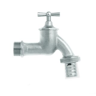 Wasserhahn 3/4 MS Cr matt m. Verschraubung