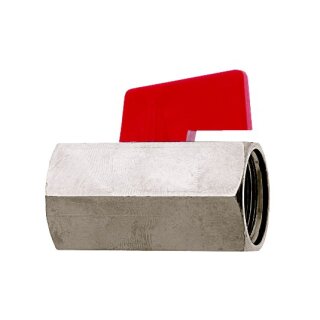 GEKA-Minikugelventil 2 x IG G 1/2 MS Cr