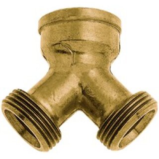 GEKA plus-Abzweigstück IG G 3/4 - 2 x AG G 3/4 MS