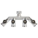 GEKA plus-Vierwegeventil Stecksystem IG G 3/4 4 x AG G...