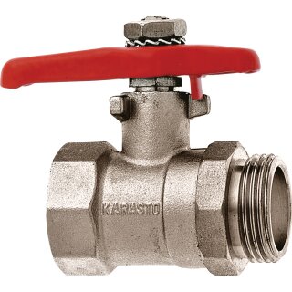 GEKA-Kugelventil f. soft rain KX IG G 1/2 x AG G 3/4 MS Ni
 53mm EAN