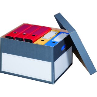 SBP ARCHIV-BOX MIT DECKEL, 440x380x290mm, wiederverschließbar, anthrazit, VE 5 Stück