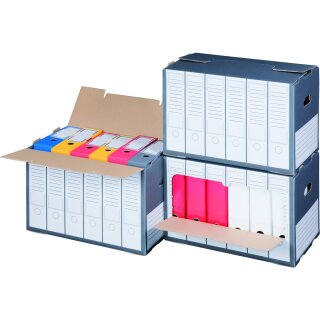 SBP-ARCHIVBOX F. ORDNER M. FRONTKL., 498x295x322mm, wiederverschließbar, anthrazit, VE 10 Stück