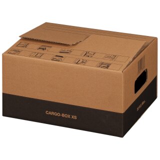 Umzugskarton CargoBox XS, braun, 36x28x18cm, 18L,1-wellig