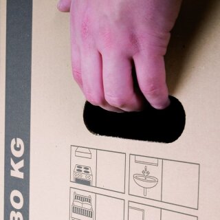 Umzugskarton SBP-CargoBox plus S, 400x320x320mm, wiederverschließbar, braun, doppelwellig