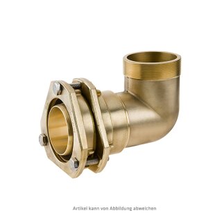 Winkelübergangsstück 90° mit Außengewinde 3" als Flanschverbinder für Kunststoffrohrabmessung 90x8,1/8,2 mm - VE 1 Stück